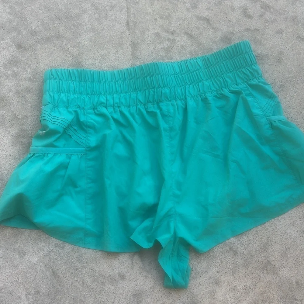 Free People Get Flirt On Green Shorts Women's Size L NWOT